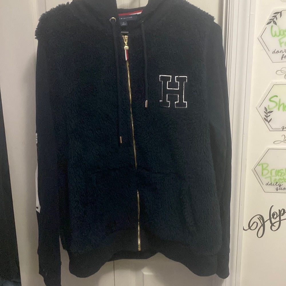 Tommy Hilfiger fur jacket size medium barely worn